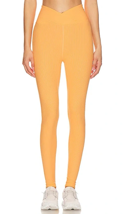 Year Of Ours Ribbed Veronica Legging In Apricot Crush