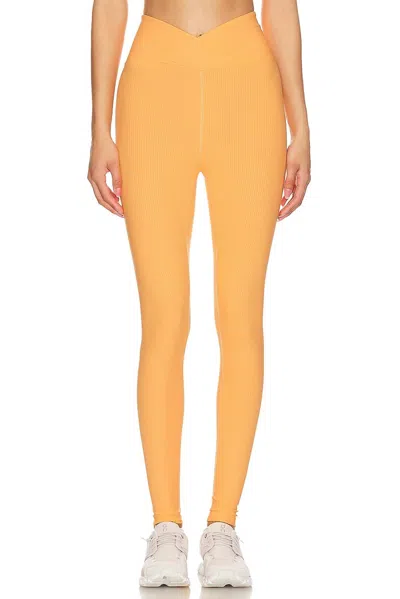 Year Of Ours Ribbed Veronica Legging In Apricot Crush