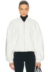 Year Of Ours Sherpa Bomber Jacket In White