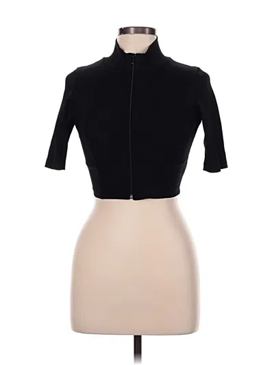 Pre-owned Year Of Ours Short Sleeve Turtleneck In Black
