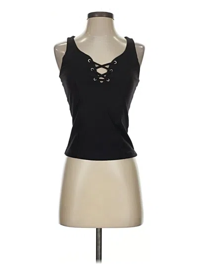 Pre-owned Year Of Ours Sleeveless Top Black Halter Neckline Tops