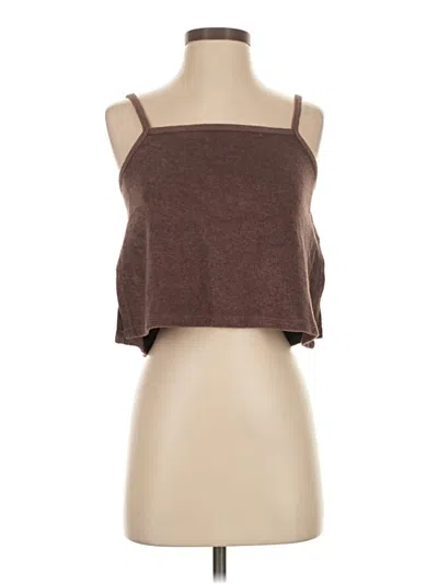 Pre-owned Year Of Ours Sleeveless Top Brown Strapless Neckline Tops