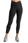 Year Of Ours Yos Sport 7/8 Track Legging In Black And White In Black