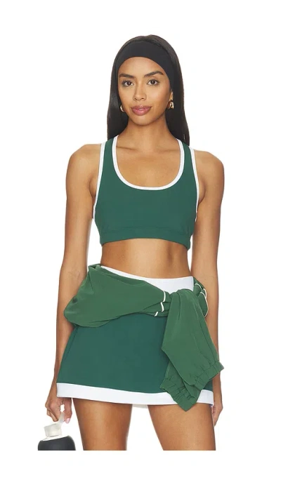 Year Of Ours Sport Court Scoop Neck Sports Bra In Green