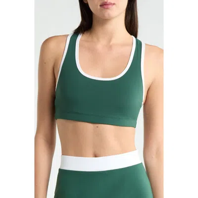Year Of Ours Sport Court Scoop Neck Sports Bra In Green