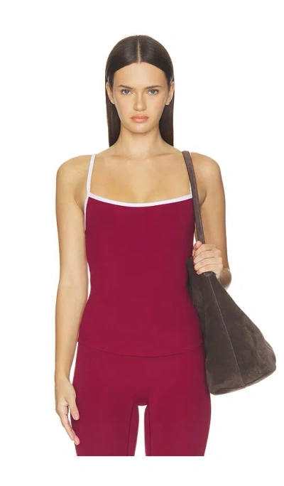 Year Of Ours Sport Monica Tank Top In Burgundy