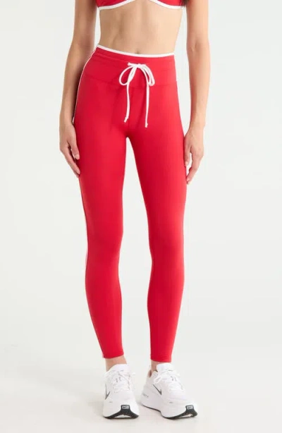 Year Of Ours Sport Sprint High Waist Leggings In Red