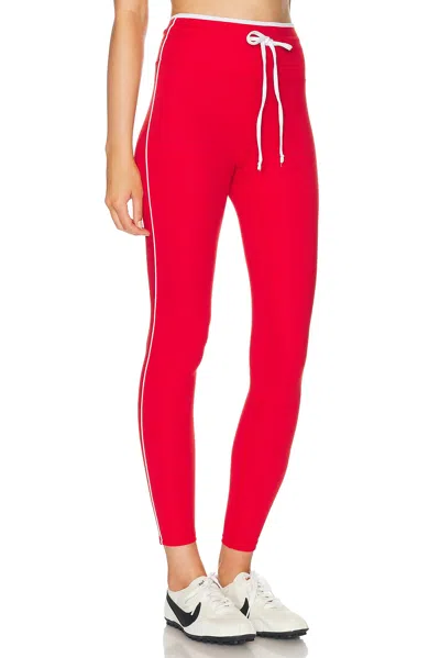 Year Of Ours Sport Sprint Legging In Cherry & White
