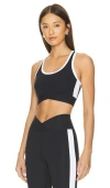 Year Of Ours Ribbed Gym Bra 2.0 In Black & White
