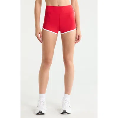 Year Of Ours Sporty High Waist Shorts In Red