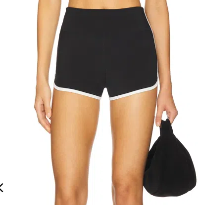 Year Of Ours Sporty Short Short In Black/white