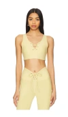 Year Of Ours Stretch Football Bra In Baby Yellow