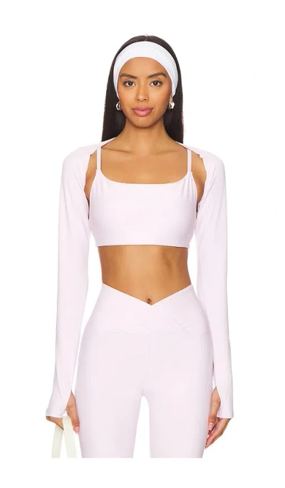 Year Of Ours Stretch Shrug In Plie Pink