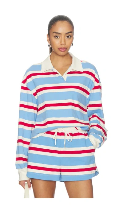 Year Of Ours Striped Cotton Jersey Rugby Pullover In Multi