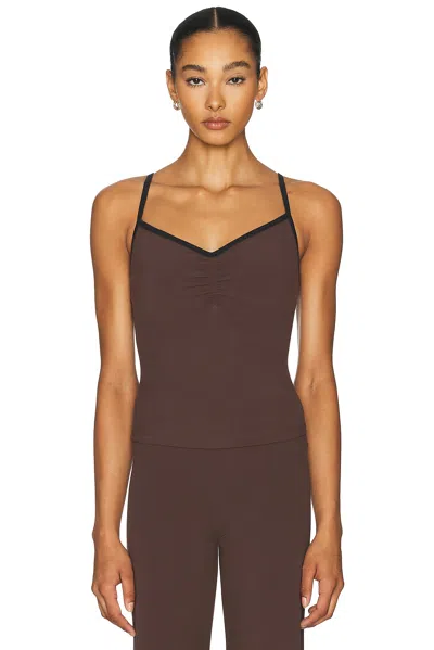 Year Of Ours Studio Baby Tank Top In Dark Oak & Black