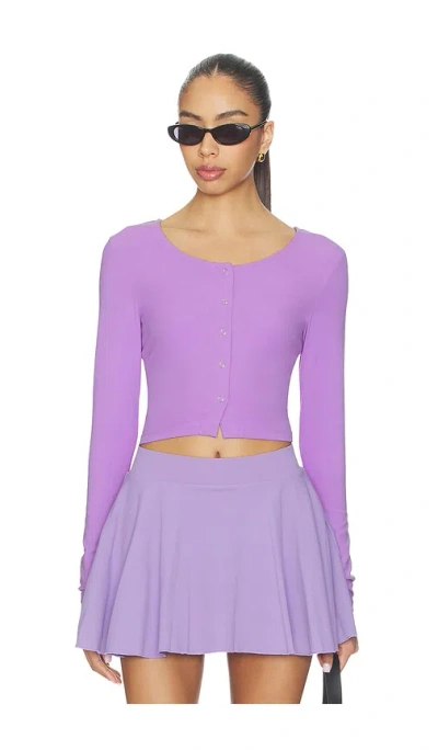 Year Of Ours Studio Cardigan In Purple