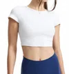 Year Of Ours Studio Cropped Active Tee In White In White