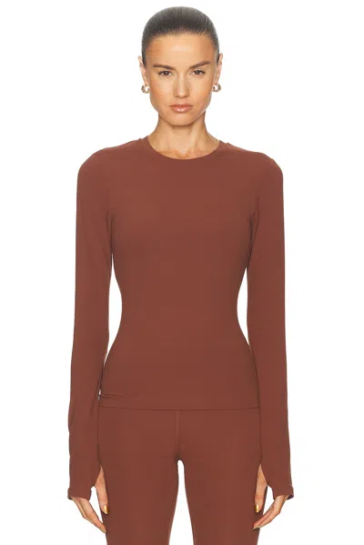 Year Of Ours Studio Long Sleeve Top In Cappuccino