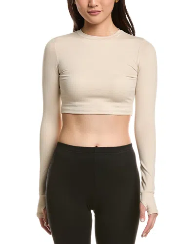 Year Of Ours Studio Long Sleeve Top In Neutral