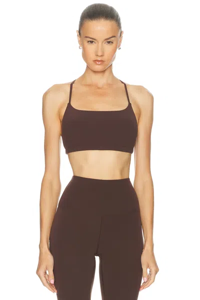 Year Of Ours Studio Racer Bralette In Brown