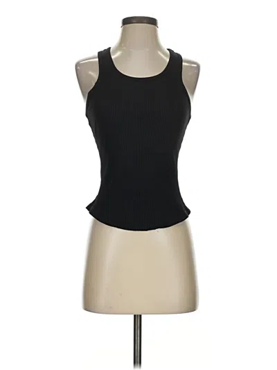 Pre-owned Year Of Ours Tank Top Black Halter Neckline Tops