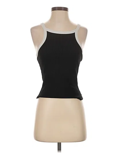 Pre-owned Year Of Ours Tank Top Black Halter Neckline Tops