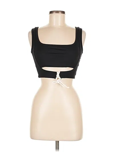 Pre-owned Year Of Ours Tank Top Black Strapless Neckline Tops