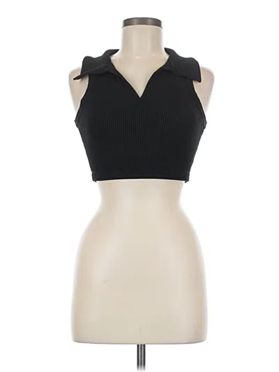 Pre-owned Year Of Ours Tank Top Black Strapless Neckline Tops