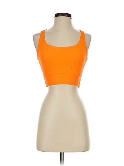 Pre-owned Year Of Ours Tank Top Orange Strapless Neckline Tops