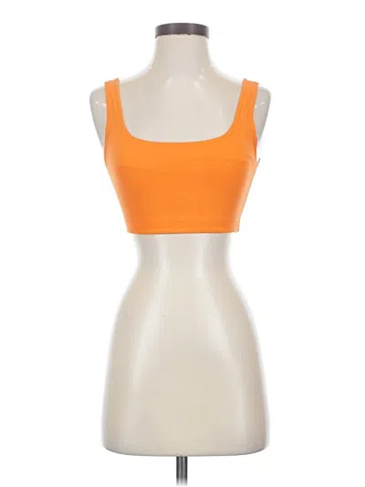 Pre-owned Year Of Ours Tank Top Orange Strapless Neckline Tops
