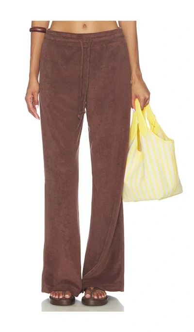 Year Of Ours Terry Vacation Pant In Burgundy