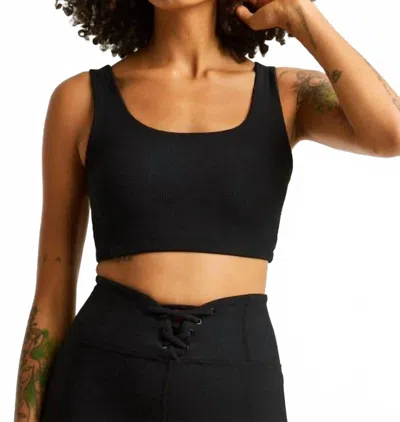 Year Of Ours Thermal Go To Sports Bra In Black In Multi