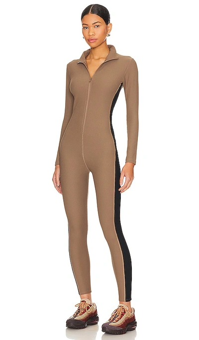 Year Of Ours Thermal Ski Onesie In Caribou & Black