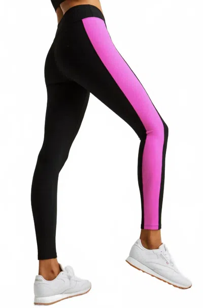 Year Of Ours Thermal Tahoe Leggings In Black/rose Violet In Multi