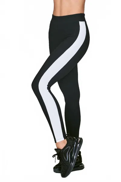Year Of Ours Thermal Track Legging In Black/white