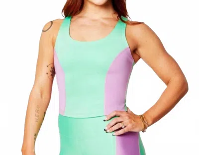 Year Of Ours Tread Crop Tank In Green Tulip In Multi