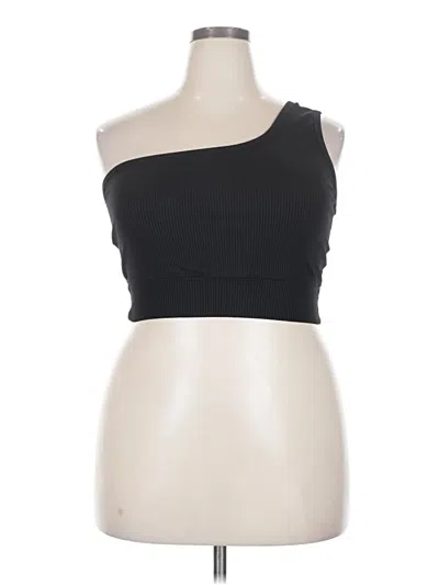 Pre-owned Year Of Ours Tube Top Black One Shoulder Neckline Tops