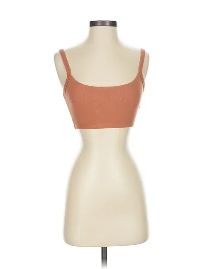 Pre-owned Year Of Ours Tube Top Brown Strapless Neckline Tops