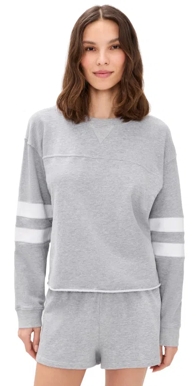 Year Of Ours Varisty Sweatshirt Heather Grey Wh In Gray