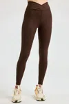 Year Of Ours Veronica Ribbed Legging In Dark Oak In Brown