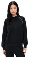 Year Of Ours Warm Up Hoodie Black/white In Black