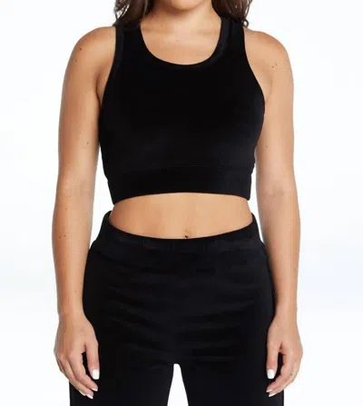 Year Of Ours Warm Up Velour Bra In Black
