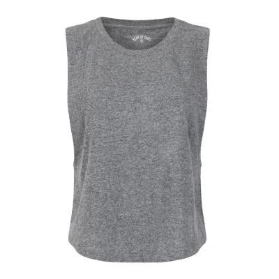 YEAR OF OURS WOMEN'S FLOW CROPPED MUSCLE TANK IN HEATHER GREY