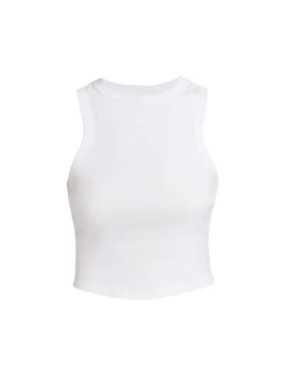 Year Of Ours Womens Mesh Muscle Crop Top In White