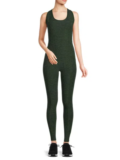 Year Of Ours Women's Stretch Roundneck Jumpsuit In Forest Green