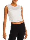 Year Of Ours Womens Mesh Muscle Crop Top In White