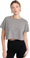 Year Of Ours Yos Cropped Tee Heathered Grey In Heathered Grey