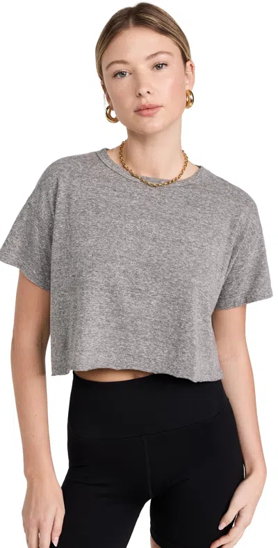 Year Of Ours Yos Cropped Tee Heathered Grey