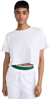 Year Of Ours Yos Cropped Tee White In White