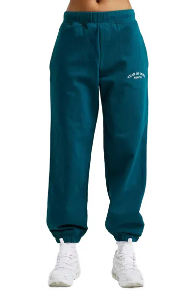 Year Of Ours Yos Jogger Sweatpant In Deep Teal In Blue